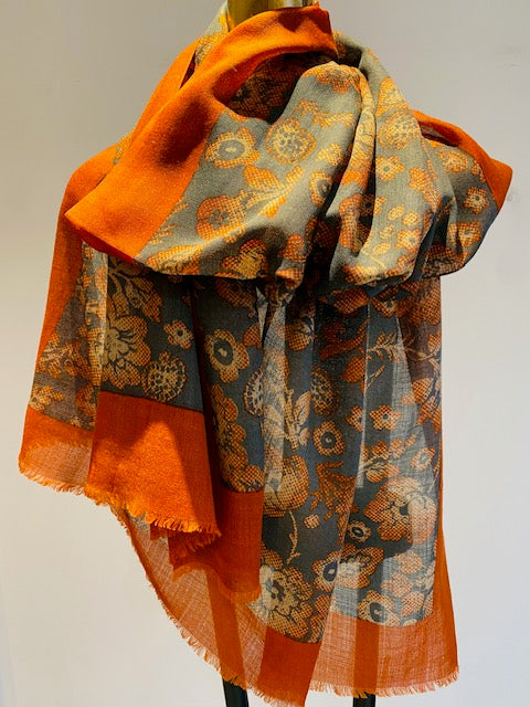 Summer Printed Wool Scarf.
