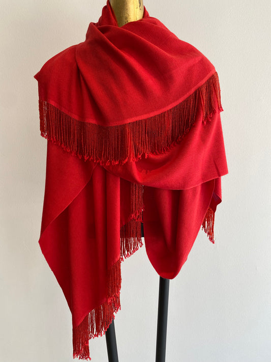 Beaded Fringe Shawl