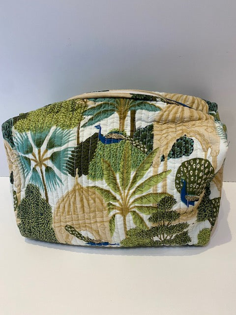 Hand Blocked Cotton Toiletries Bag.      April Sale 25% Off ....At Checkout Use Code April25