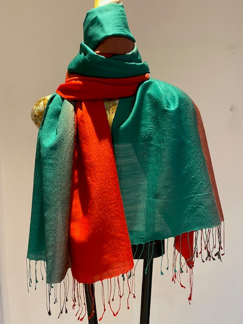 Wool Silk Blend Scarf