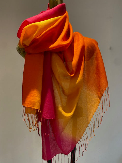 Wool Silk Blend Scarf