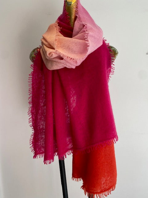 Summer Cashmere Two Tone Shawl.