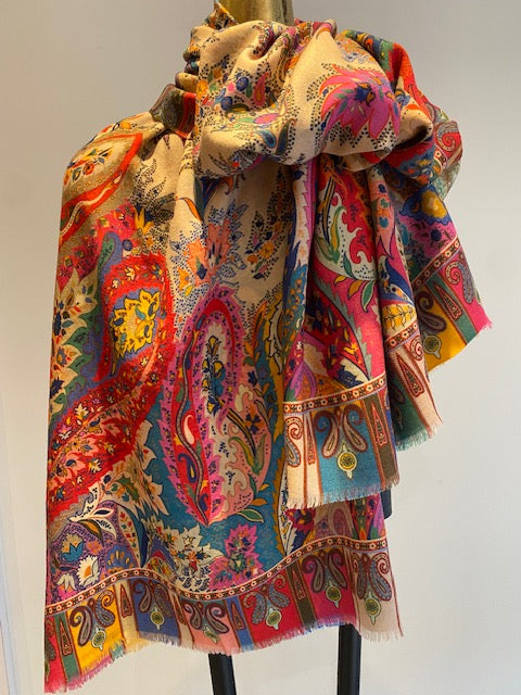 Printed Paisley Shawl.