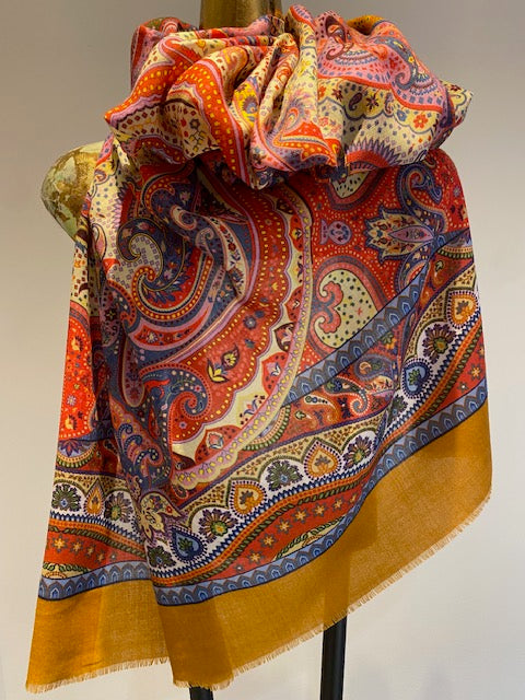 Printed Paisley Shawl.