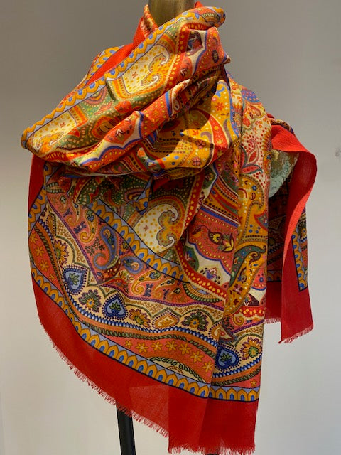 Printed Paisley Shawl.
