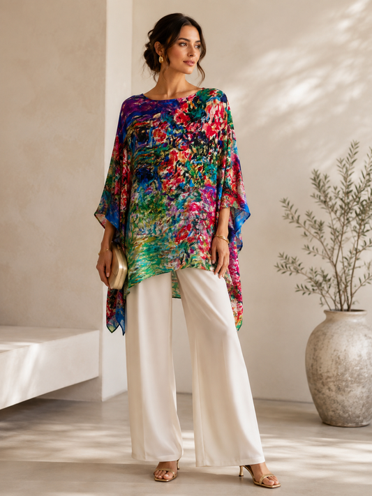One size silk tunic
