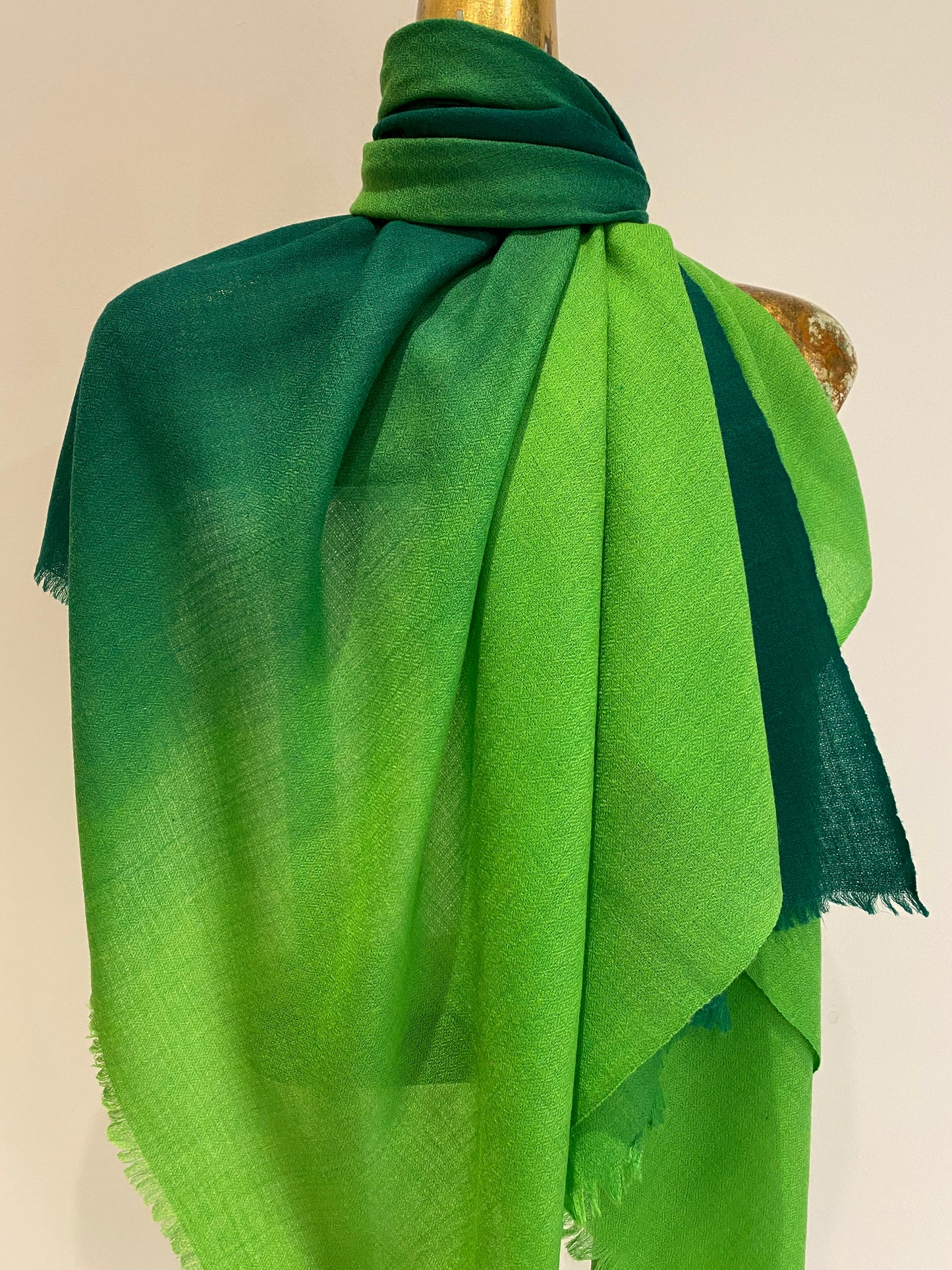 Two tone cashmere shawl