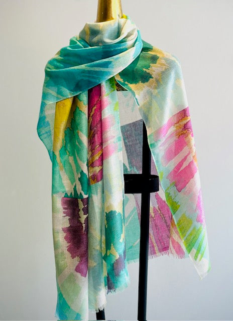 Wool & Silk Printed Scarf.