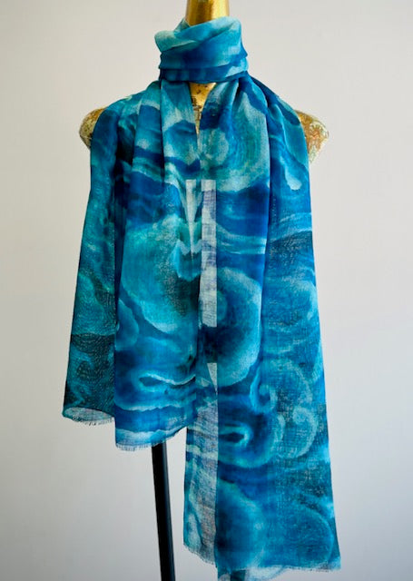 Wool & Silk Printed Scarf.