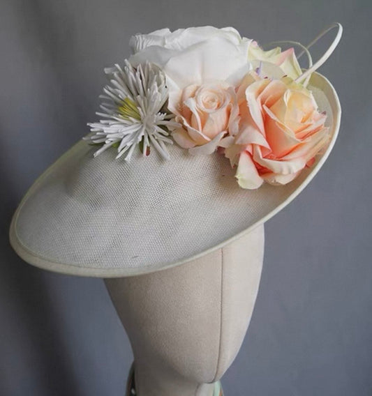 White Hat With Flowers