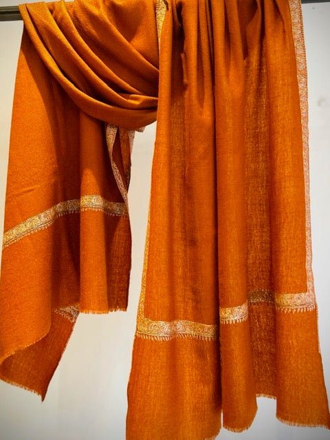 Hand embroidered Kashmiri shawl full view - luxury heritage piece