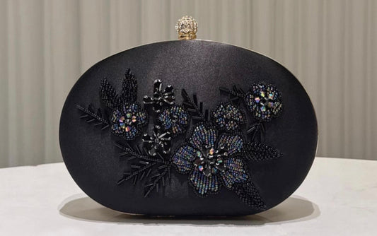 Black evening clutch