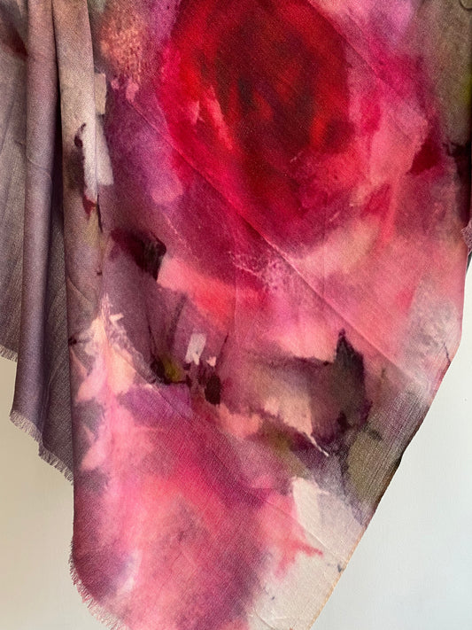 Luxury Light Cashmere Printed Shawl.