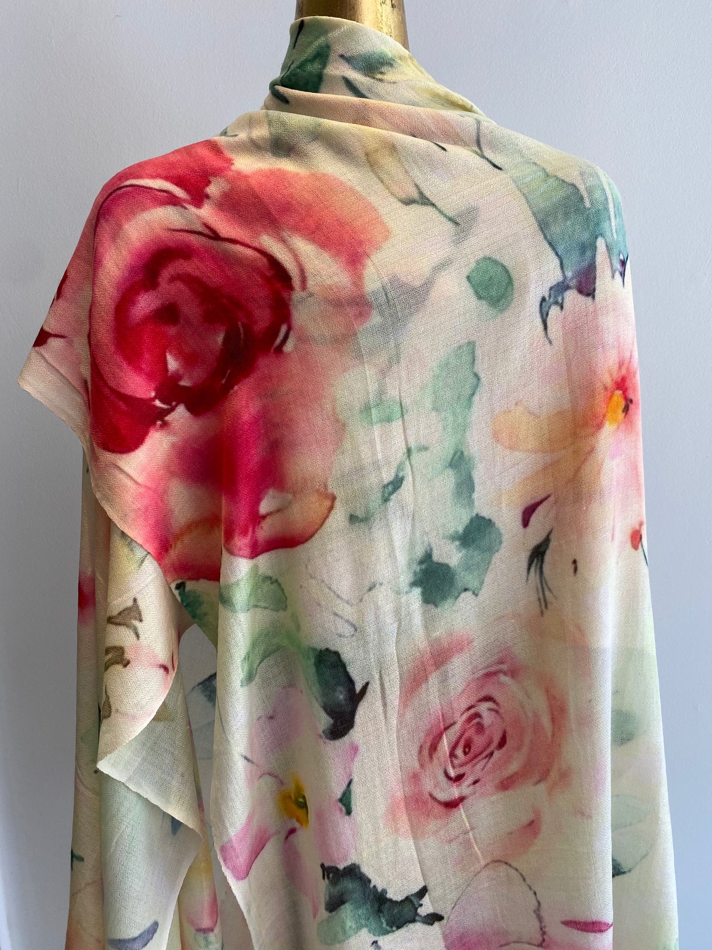 Luxury Light Cashmere Printed Shawl.