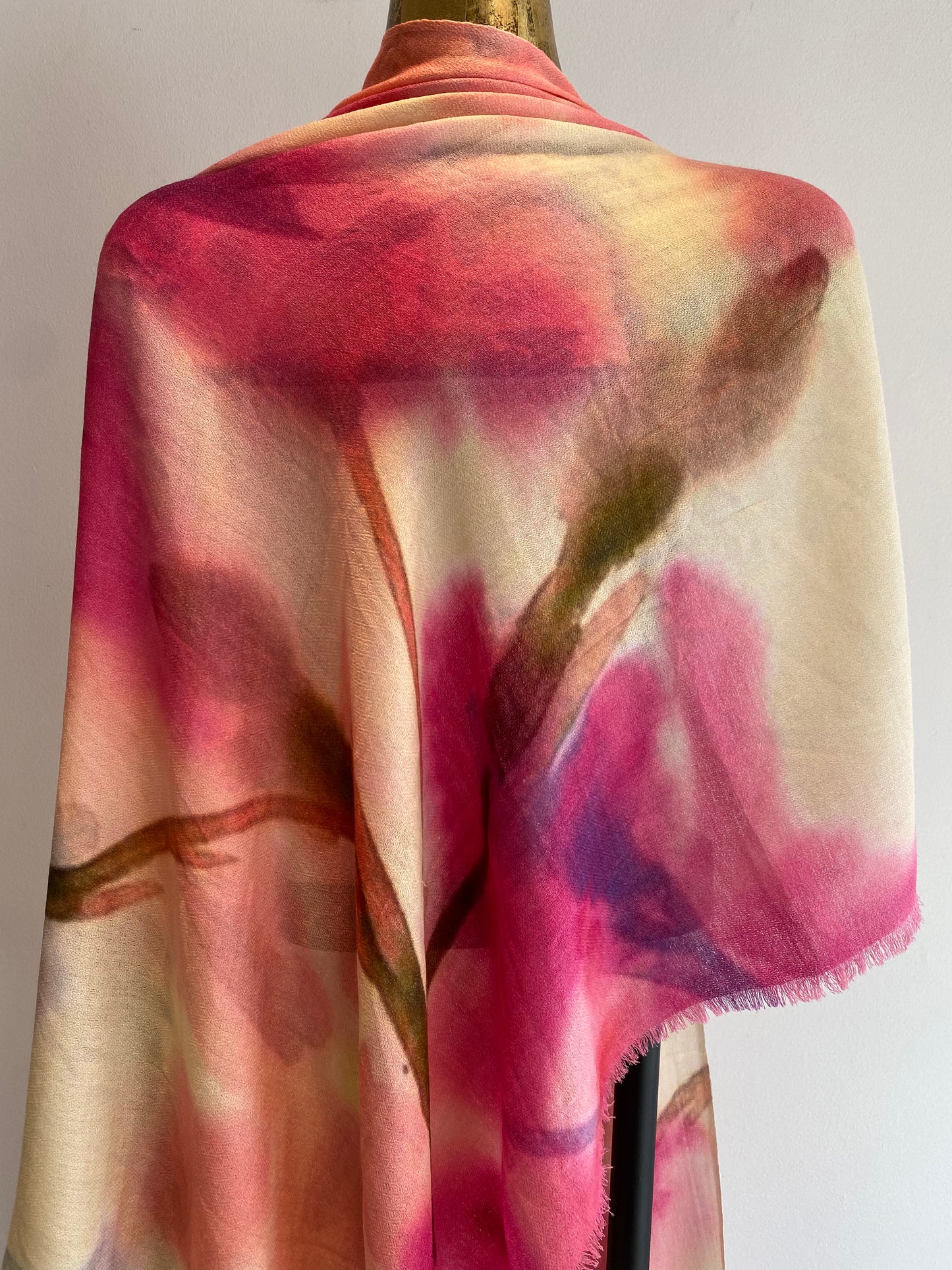 Luxury Light Cashmere Printed Shawl.