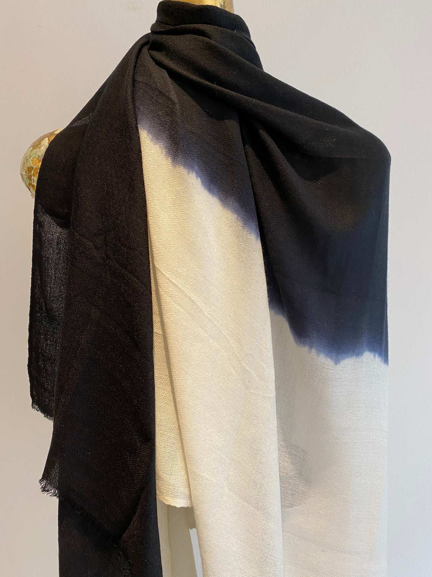 Luxury Featherweight Cashmere Two Tone Shawl.