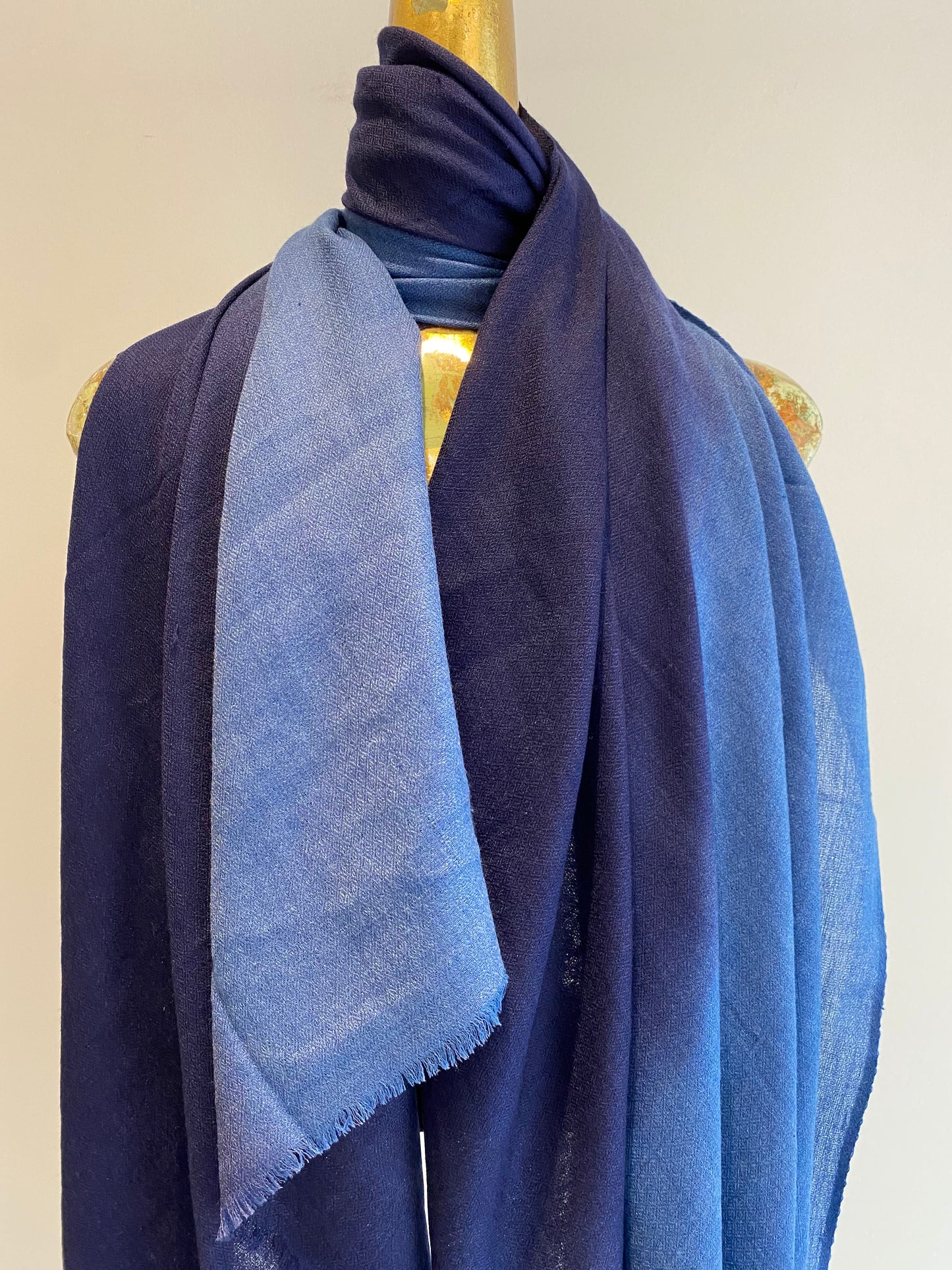 Luxury Featherweight Cashmere Two Tone Shawl.