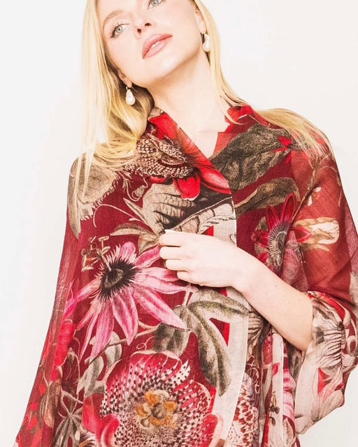 Floral summer scarf