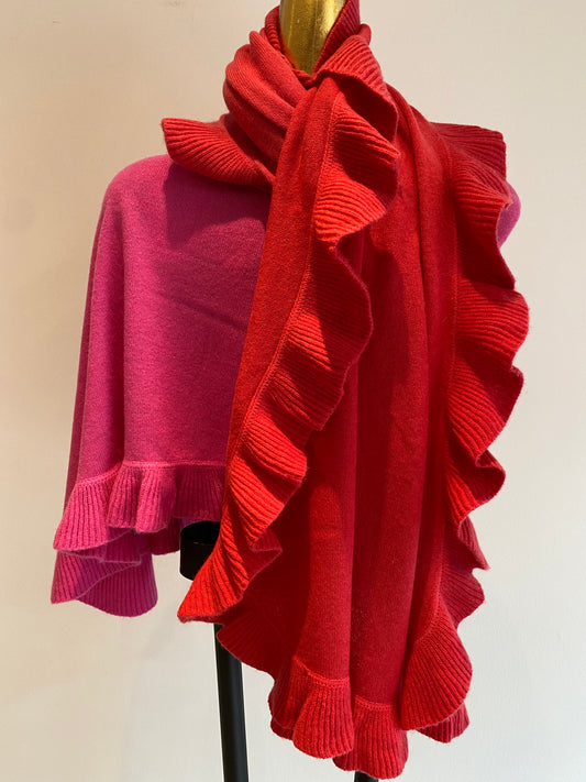 Cashmere Ruffled Shawl.