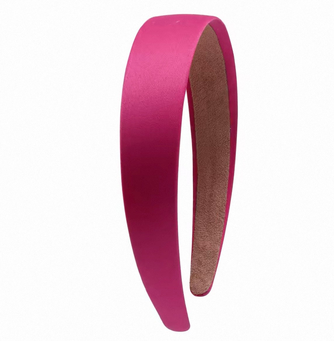 Pink satin hair band
