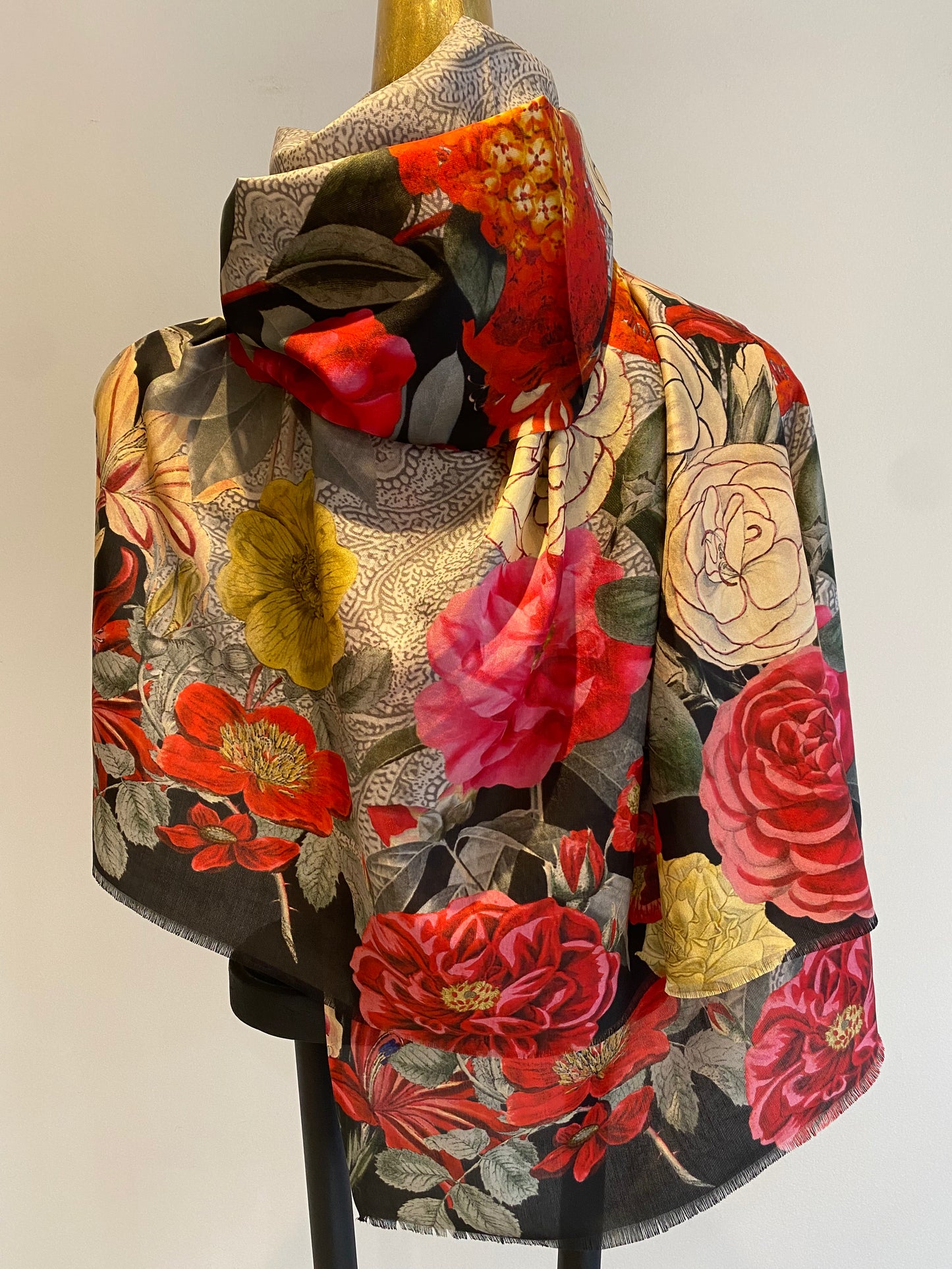 Spring Silk Scarf.       March Sale 25% Off ....At Checkout Use Code March25