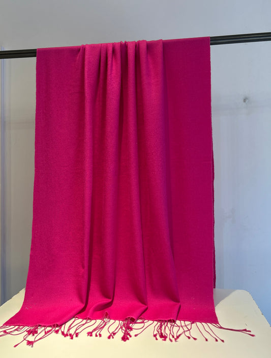 Classic pashmina shawl in neutral palette"