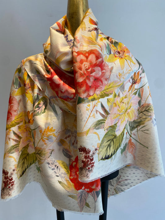 Light Printed Silk Scarves