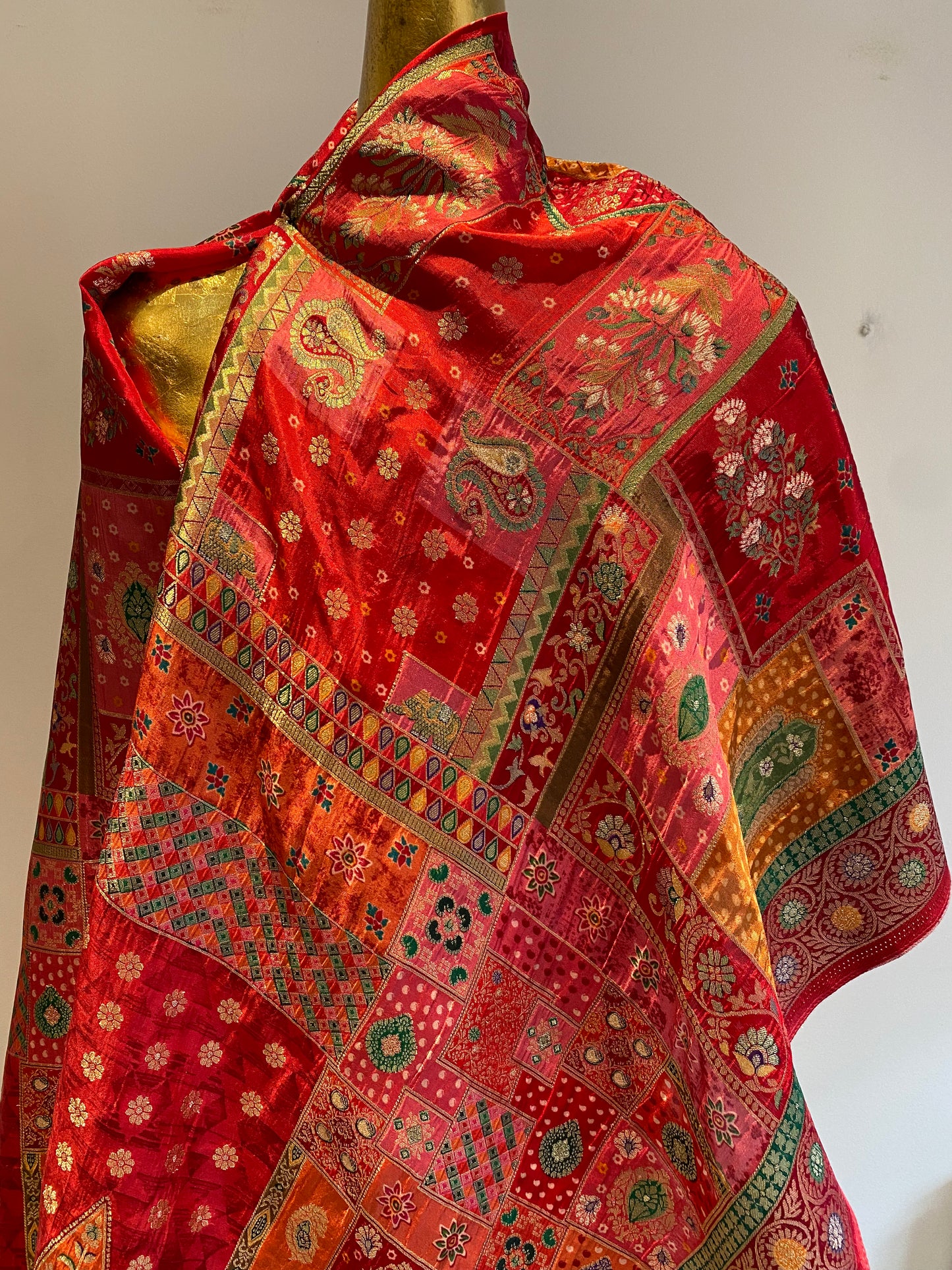 Hand Woven Silk Brocade Shawl