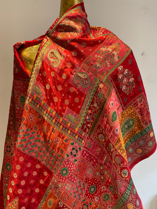 Hand Woven Silk Brocade Shawl
