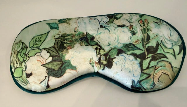 Green & White Floral Sleep Mask