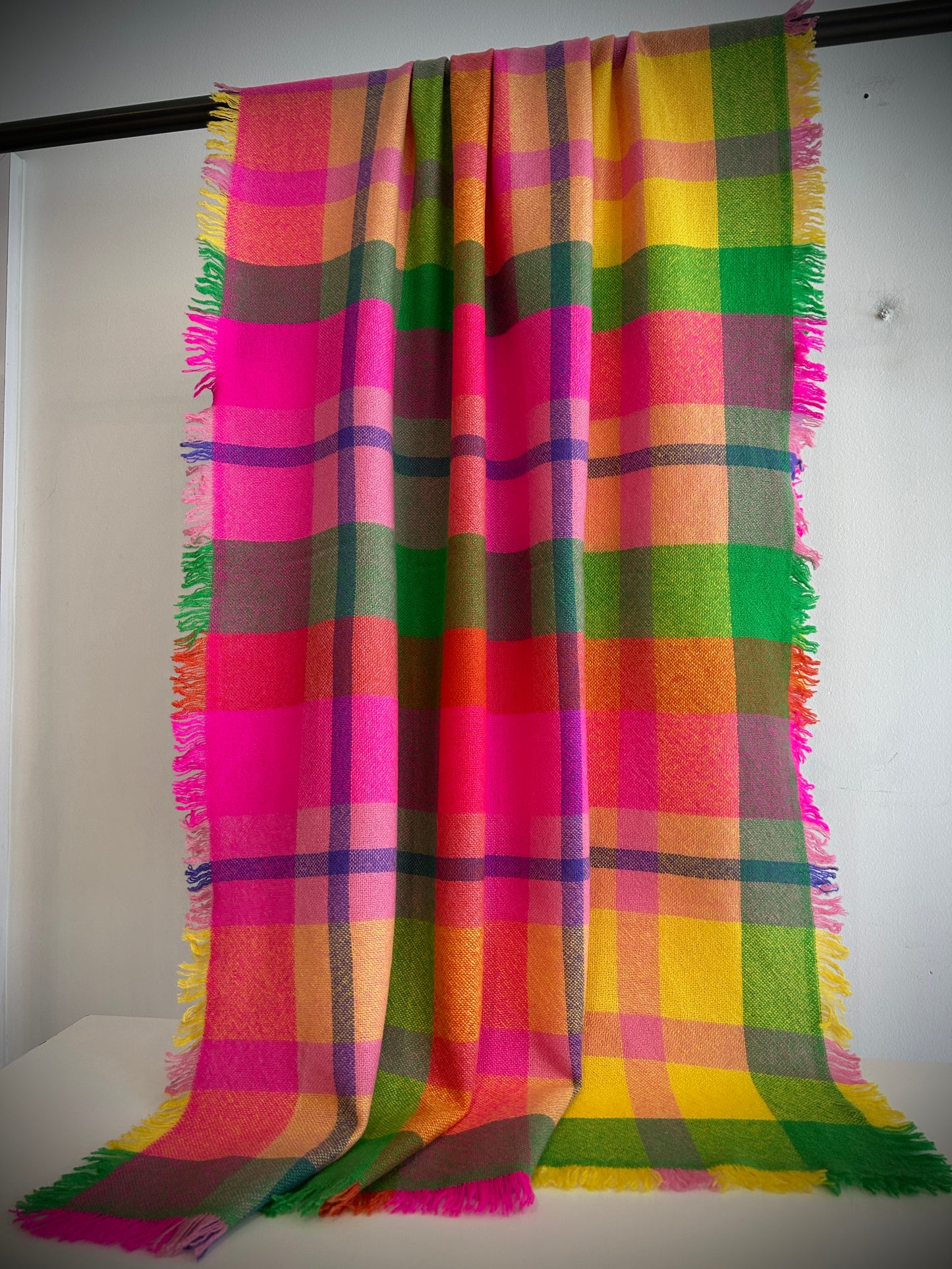 Cashmere plaid shawl