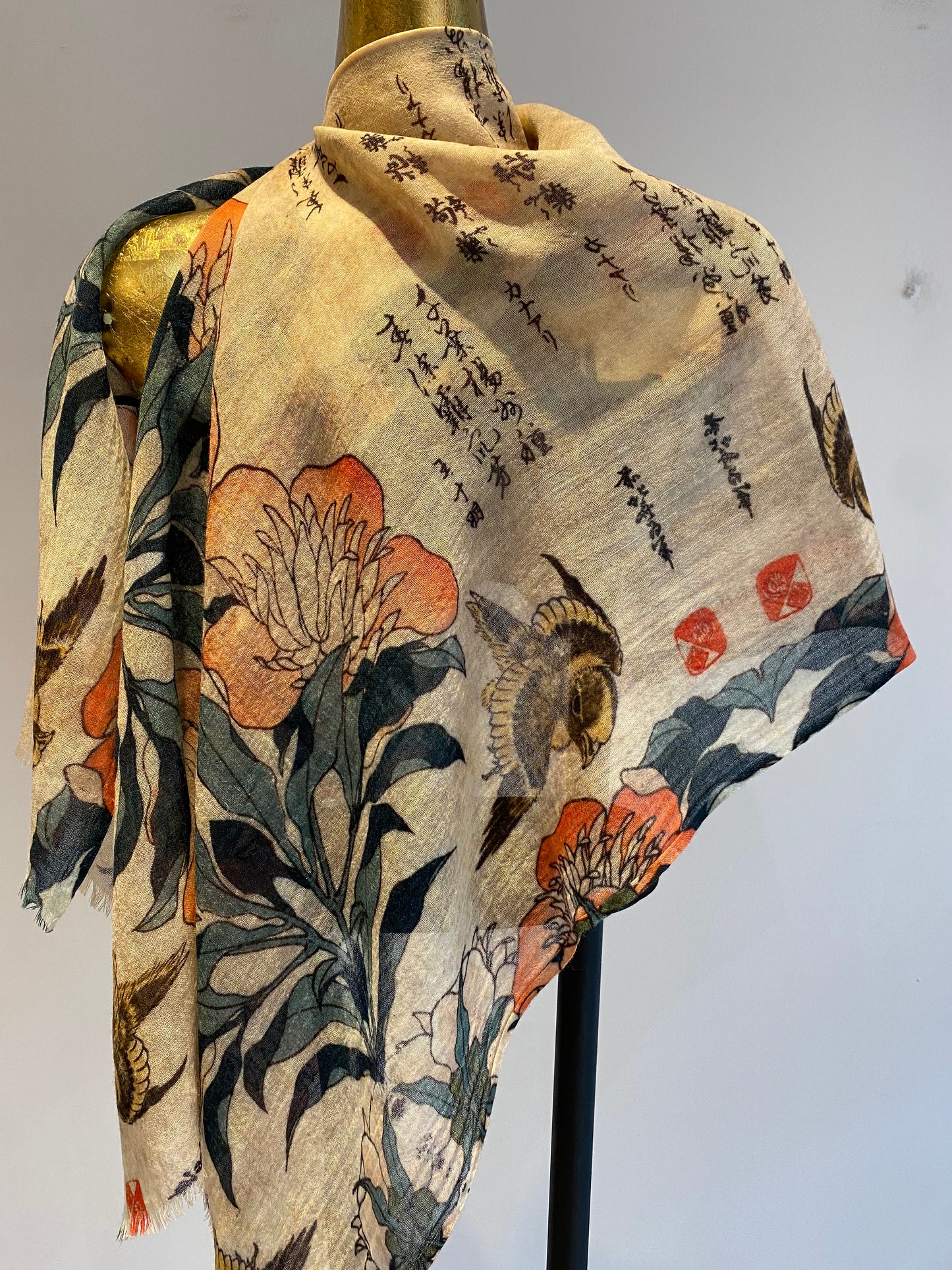 Summer Printed Wool Scarf.
