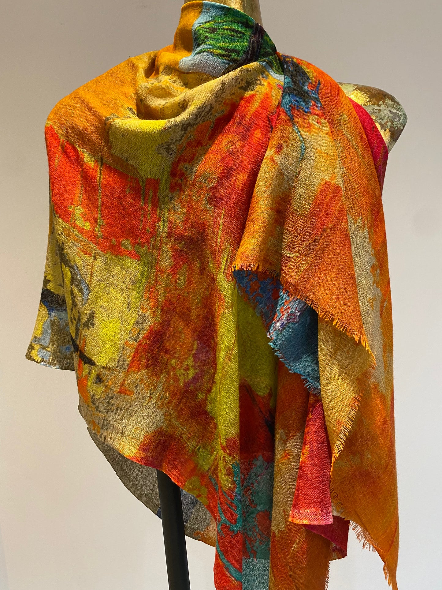 Summer Printed Wool Scarf.