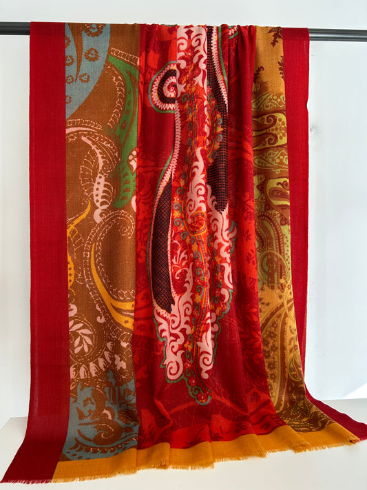 Cashmere colourful shawl