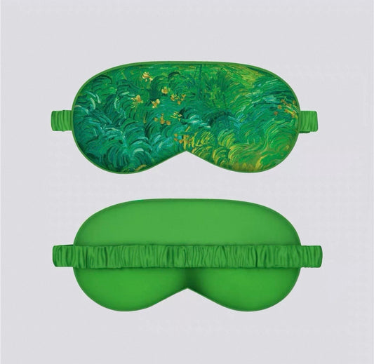 Green silk sleep mask