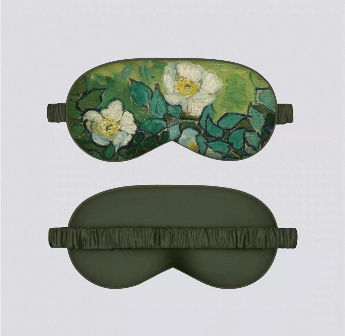 Green floral sleep mask