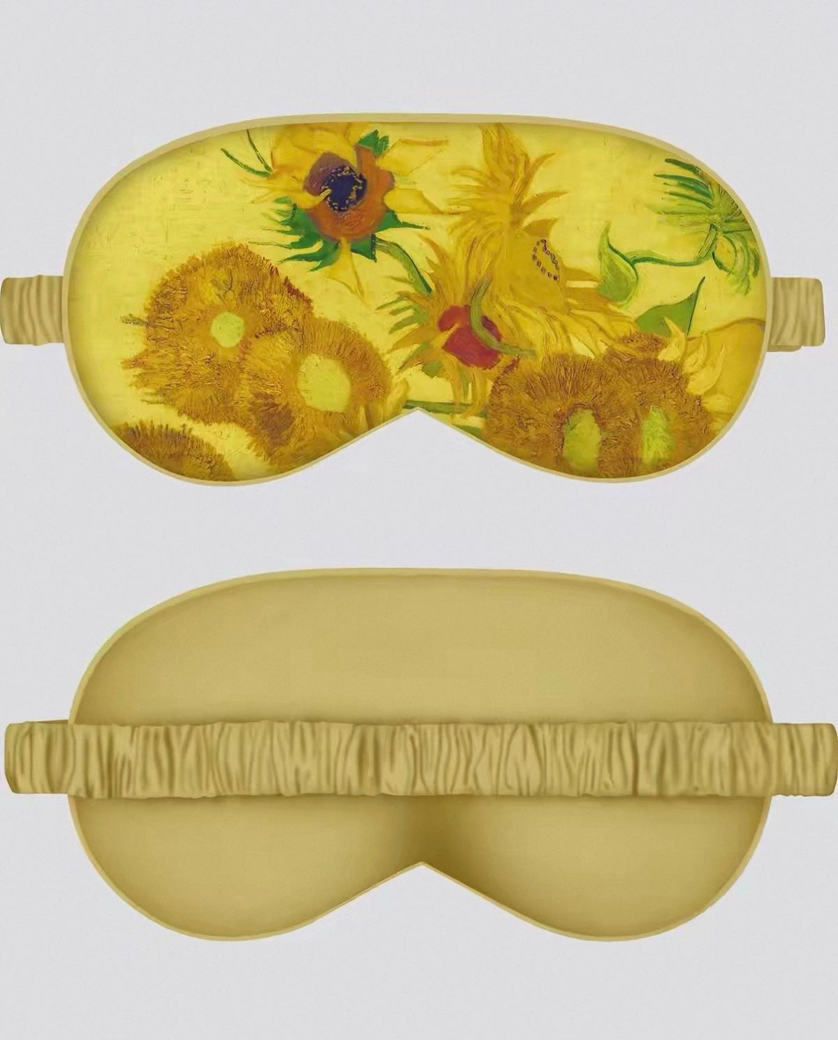 Yellow silk sleep mask