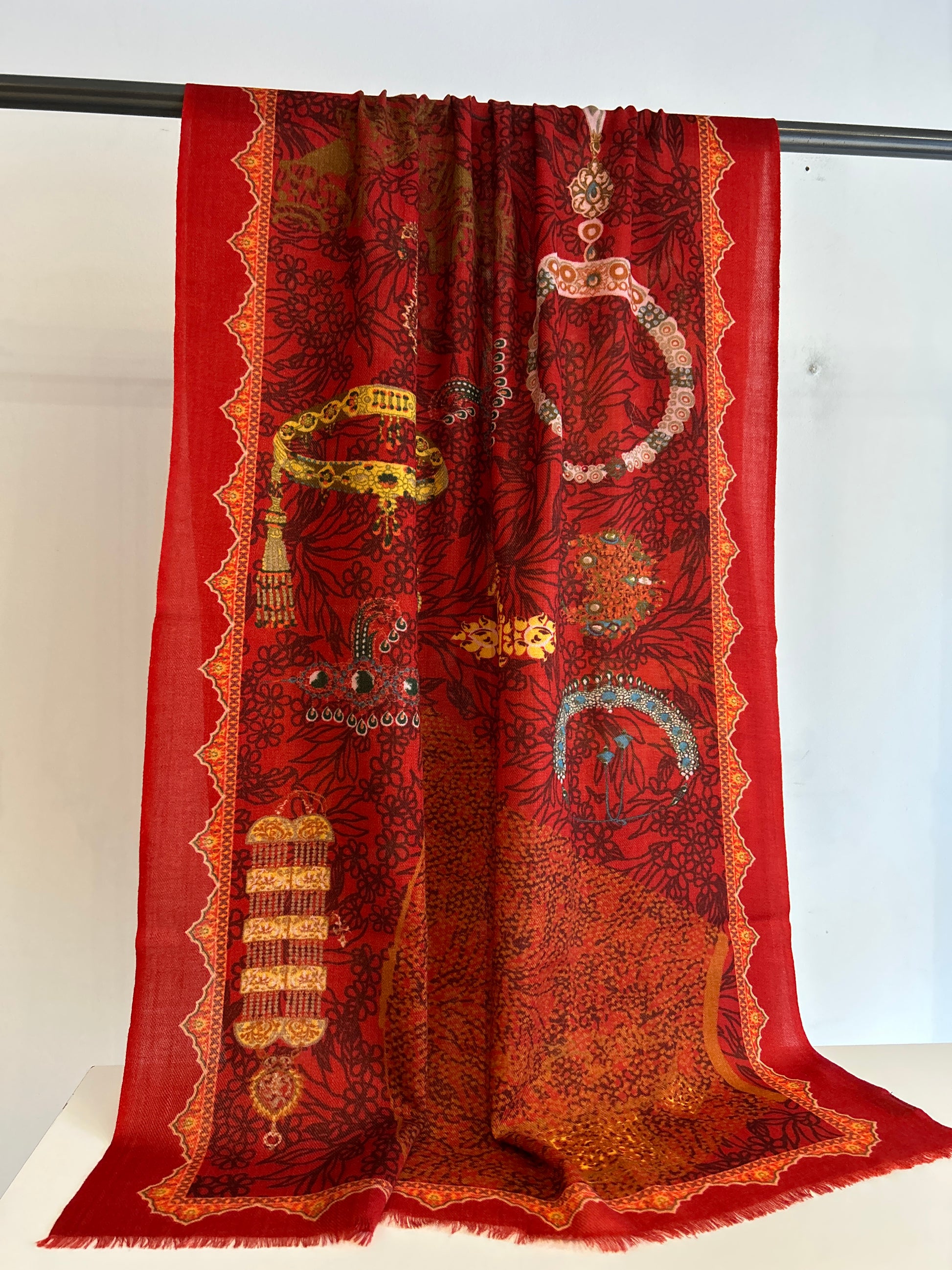 Beautiful cashmere & wool printed shawl