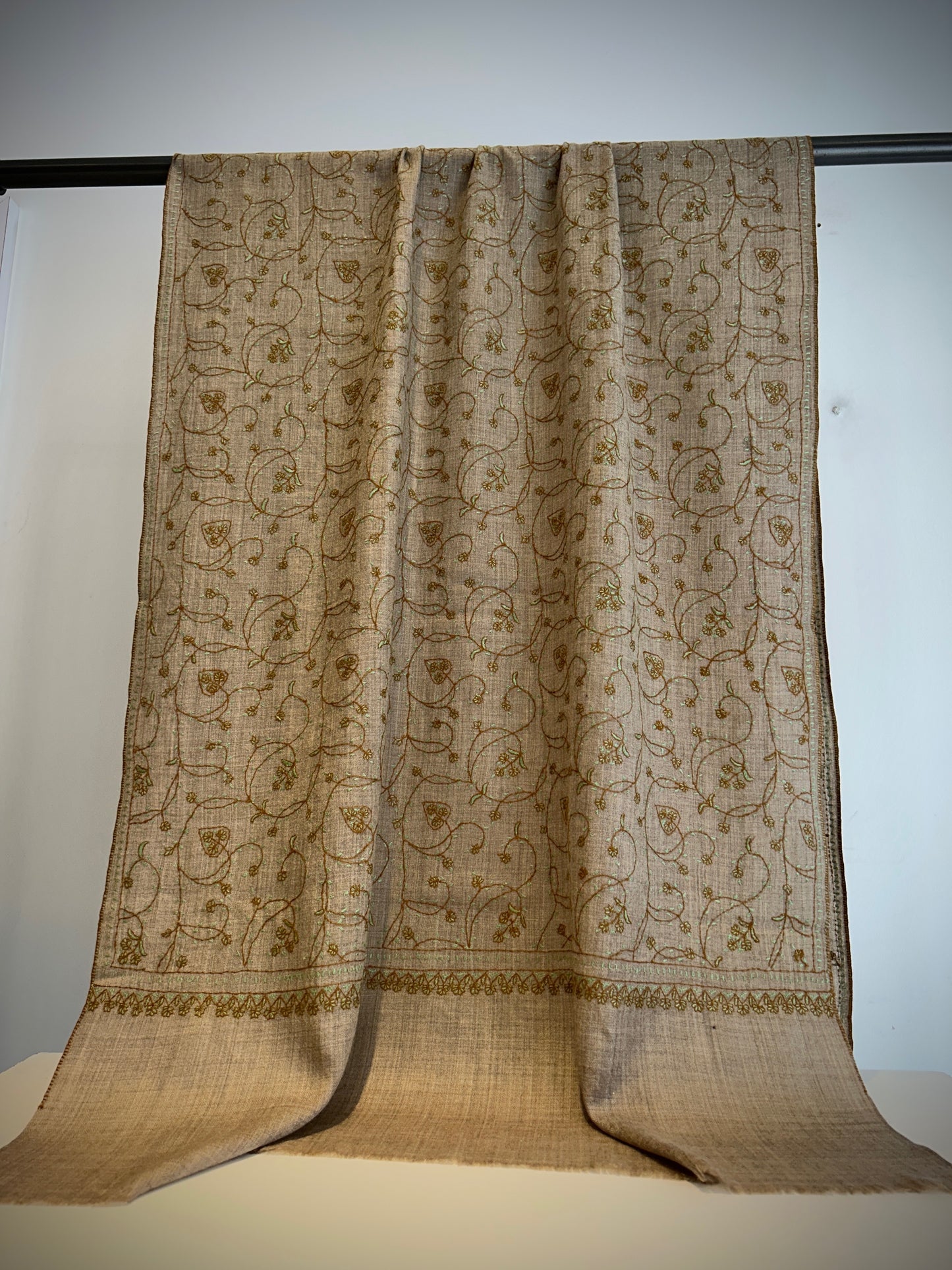 Hand embroidered shawl