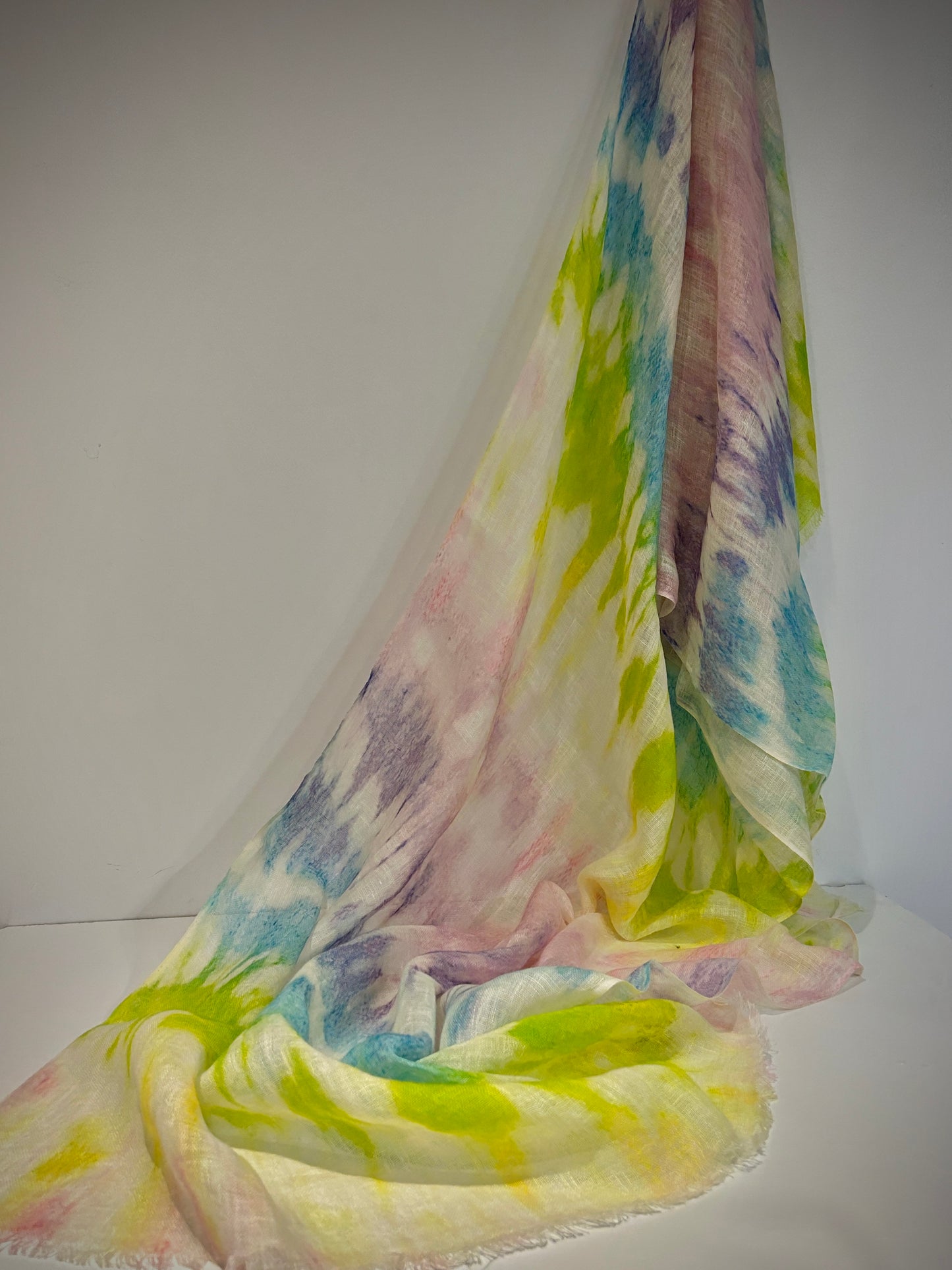 Light pastel linen scarf