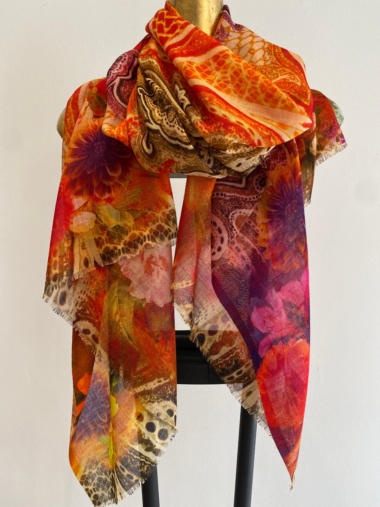 Summer Printed Wool Scarf.