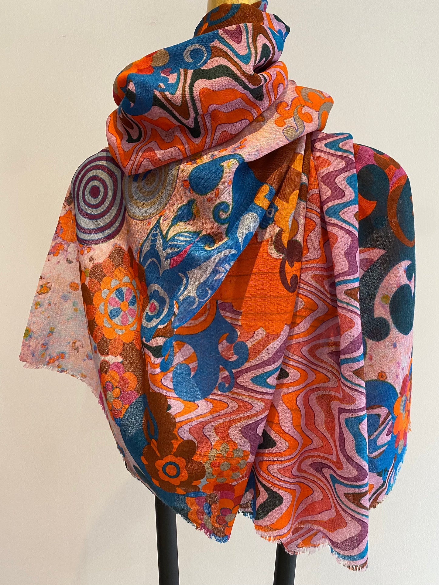 Summer Printed Wool Scarf.