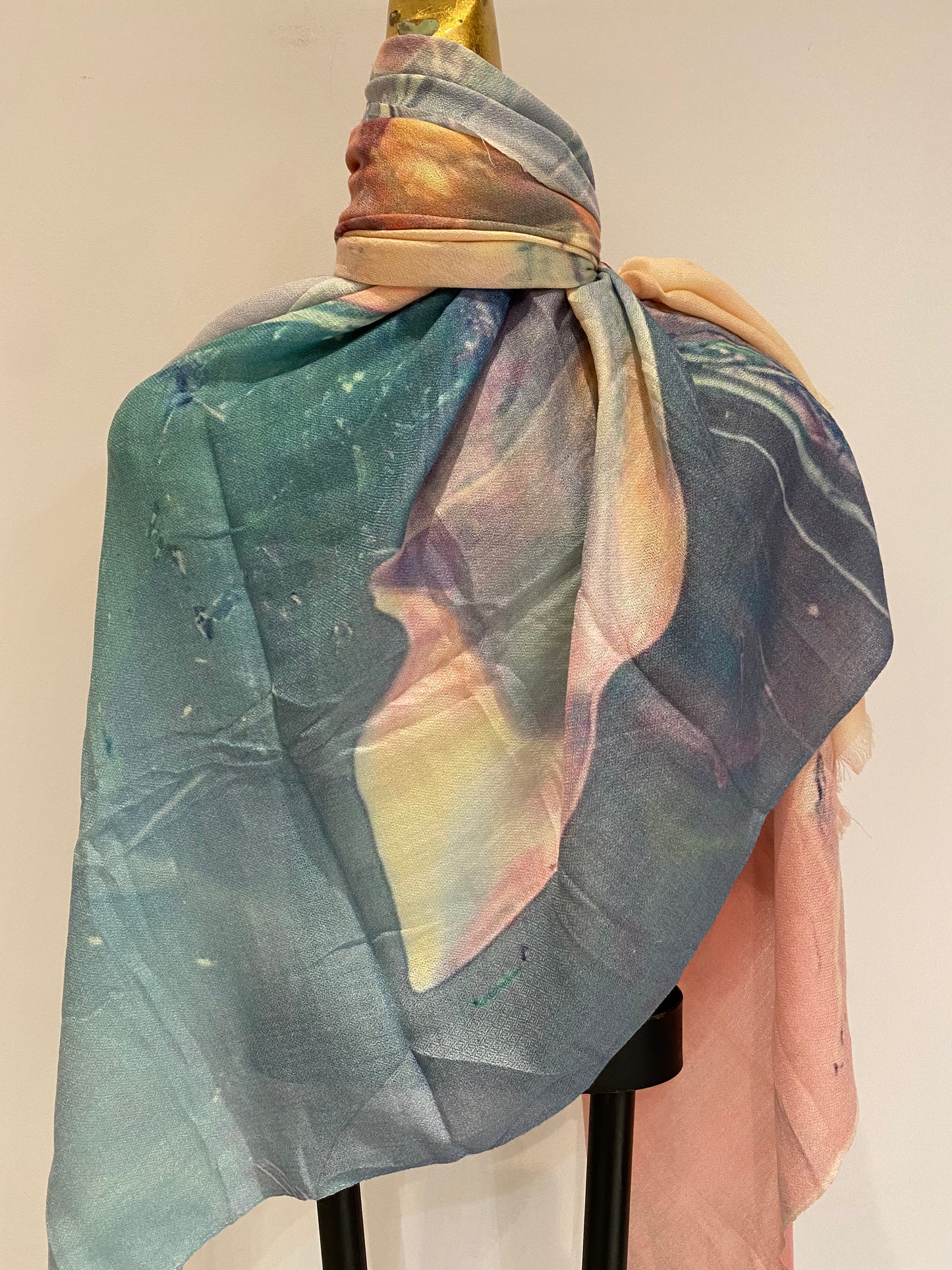 Luxury Light Cashmere Printed Shawl.