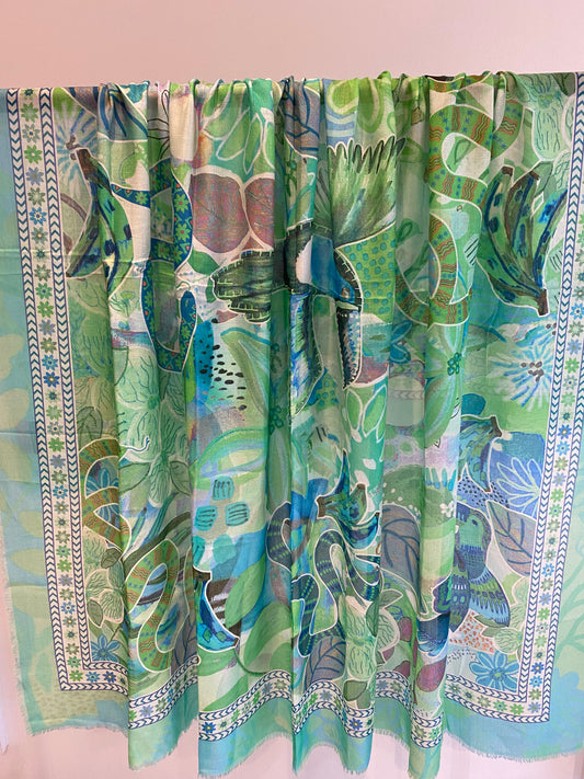 Modal and silk scarf - luxury 80% modal 20% silk blend wrap