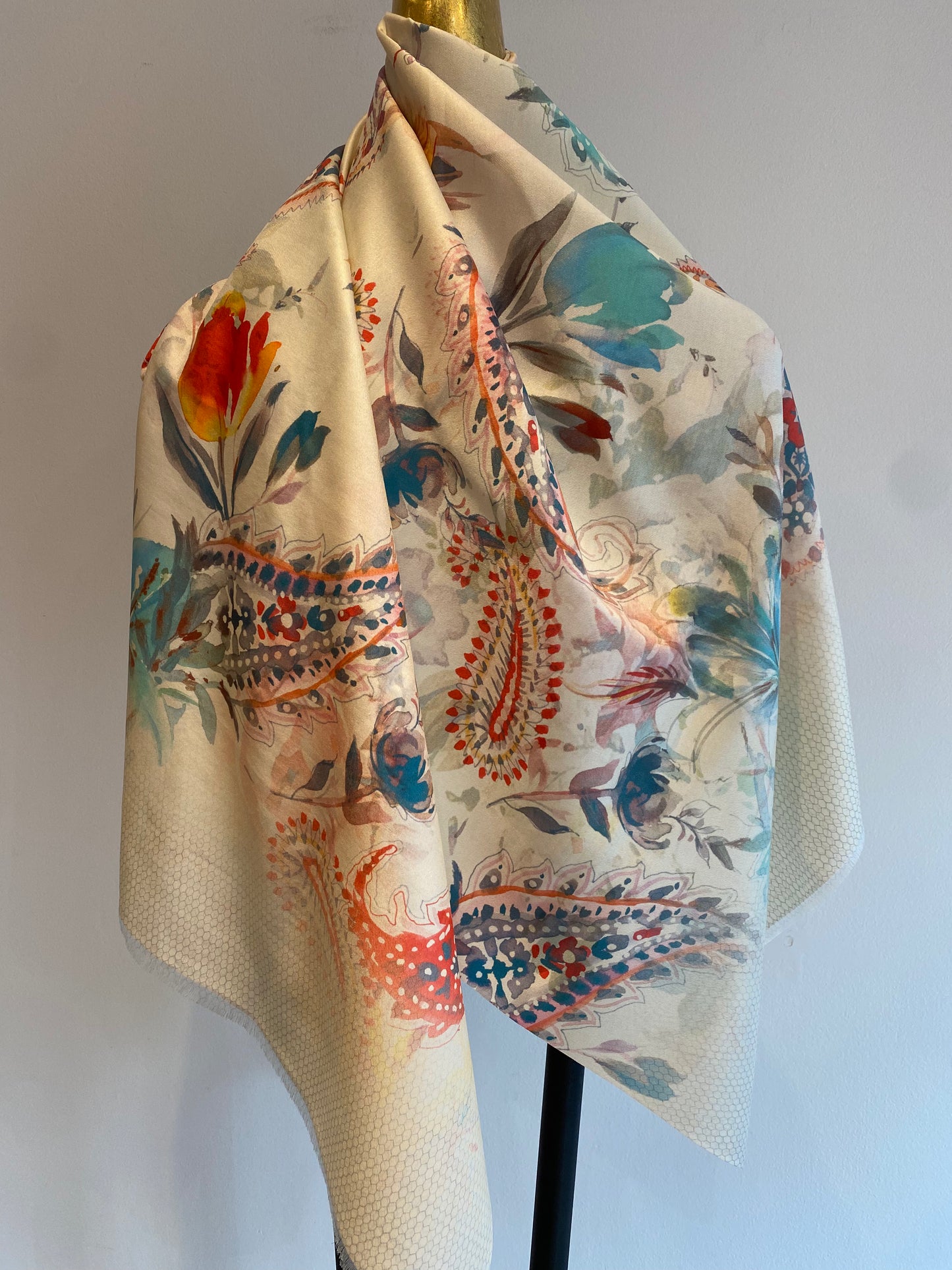 Light Printed Silk Scarves