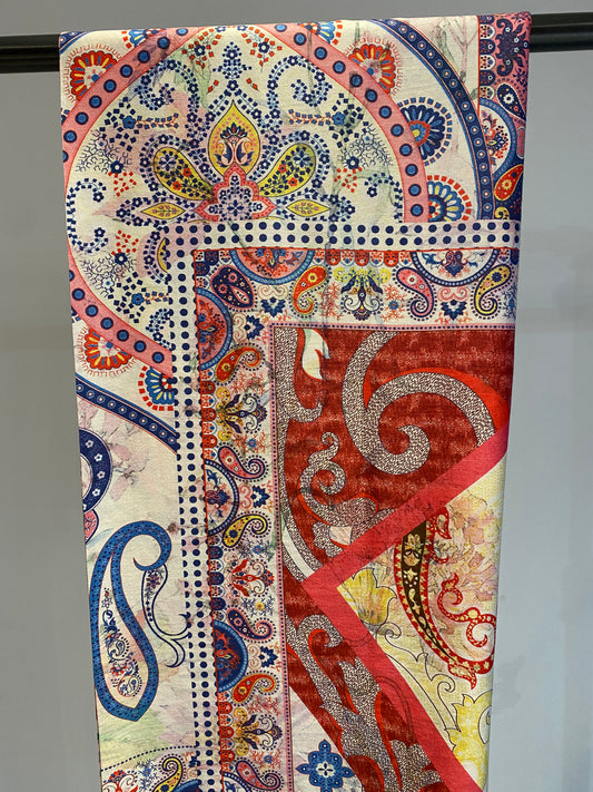 Fall Printed Silk Scarves