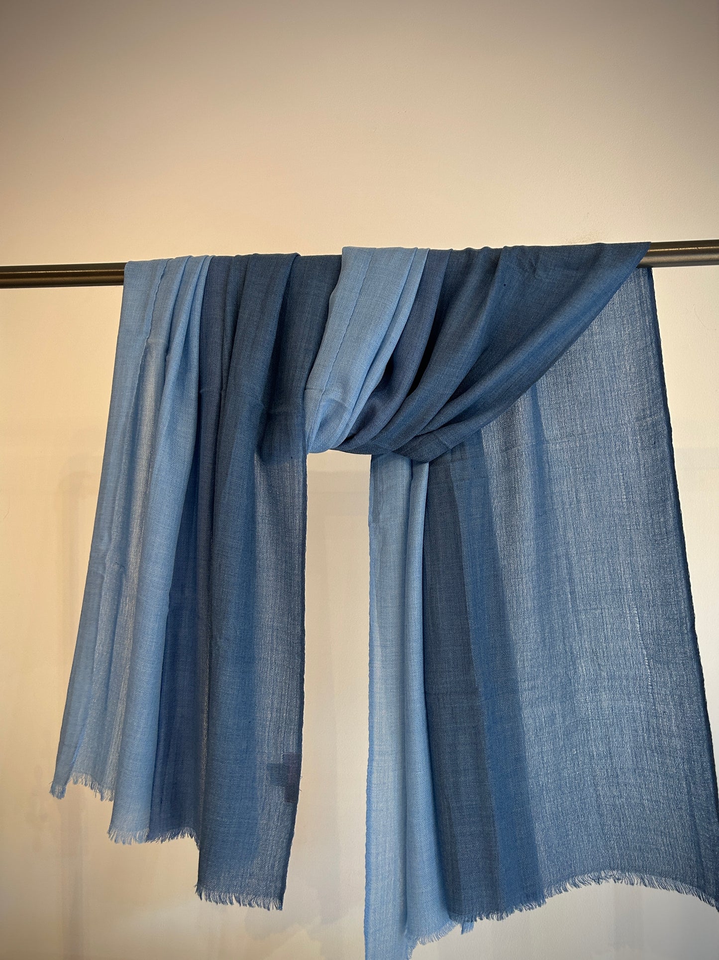 Two tone cashmere shawl