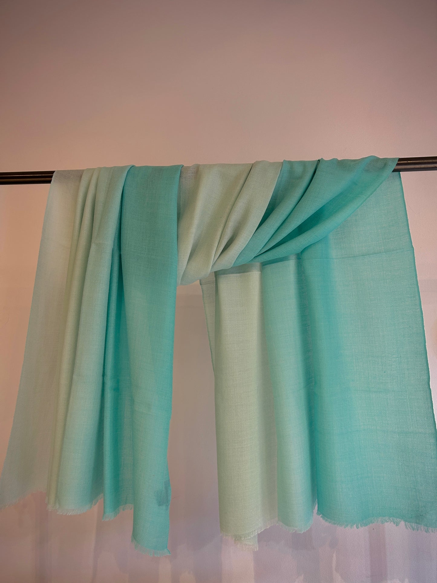 Cashmere shawl handwoven two tone