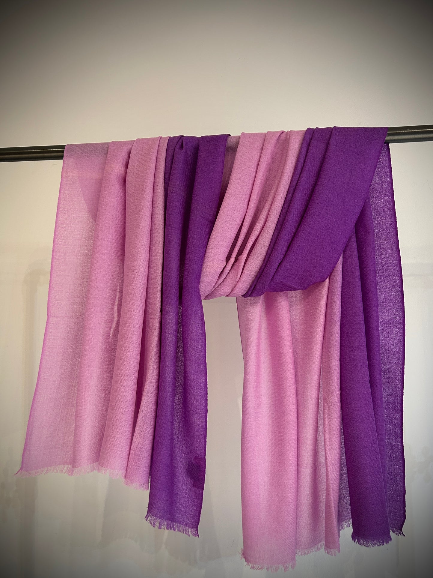 Luxury Featherweight Cashmere Two Tone Shawl