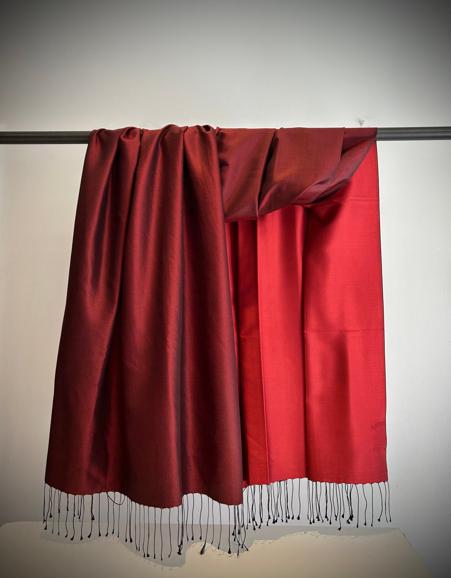 Two tone hand woven scarf